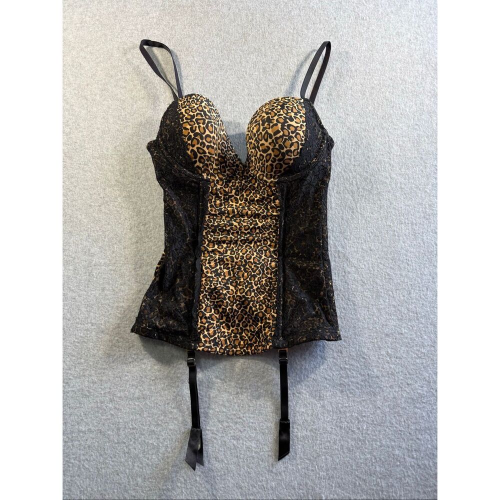 Frederick's of Hollywood leopard print bustier S